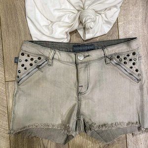 Rock & Republic Gray Studded Shorts Size 6